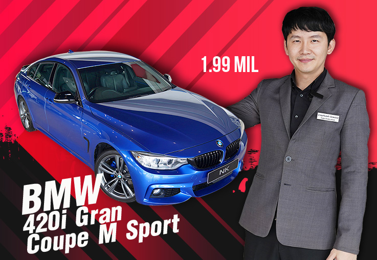 420i Gran Coupe M Sport วิ่งน้อย 32,xxx กม. Warranty Bmw Thailand ถึง 2022