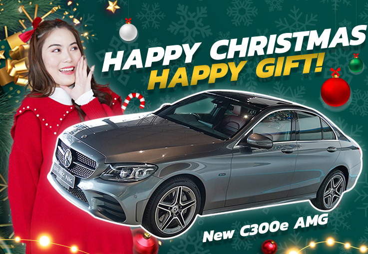 Happy Christmas Happy Gift! New C300e AMG #สีเทาเบาะแดง วิ่งน้อยสุดๆ 15,xxx กม. เพียง 2.29 ล้าน